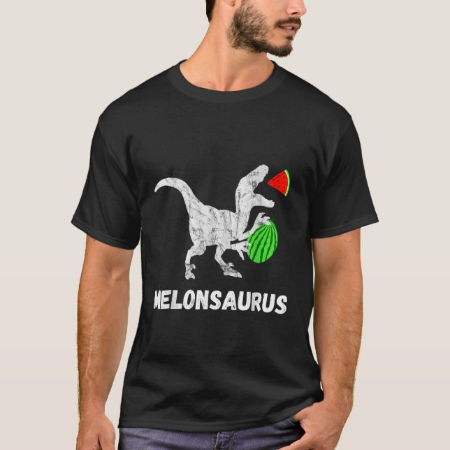 T-shirt Watermelon Dinosaures Funny Melon Dino Fruit d'été (Devant)