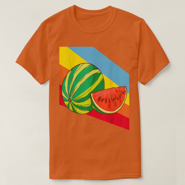 T-shirt Watermelon Fruit Food Vegetarian Vegetarian (Design devant)