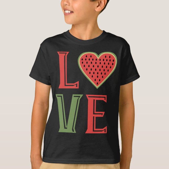 T-shirt Watermelon Love Fruit Eté Watermelon (Devant)