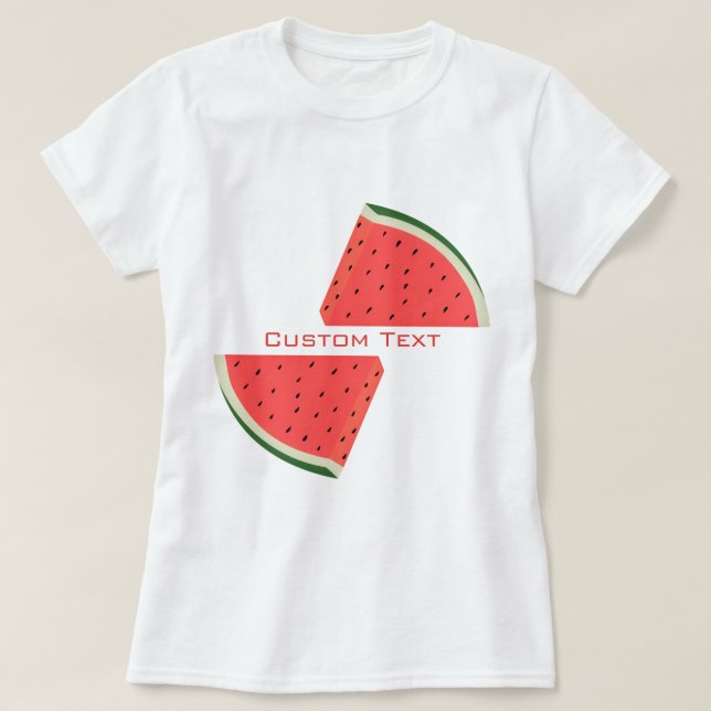 T-shirt Watermelon Nom du Trext personnalisé (Design devant)