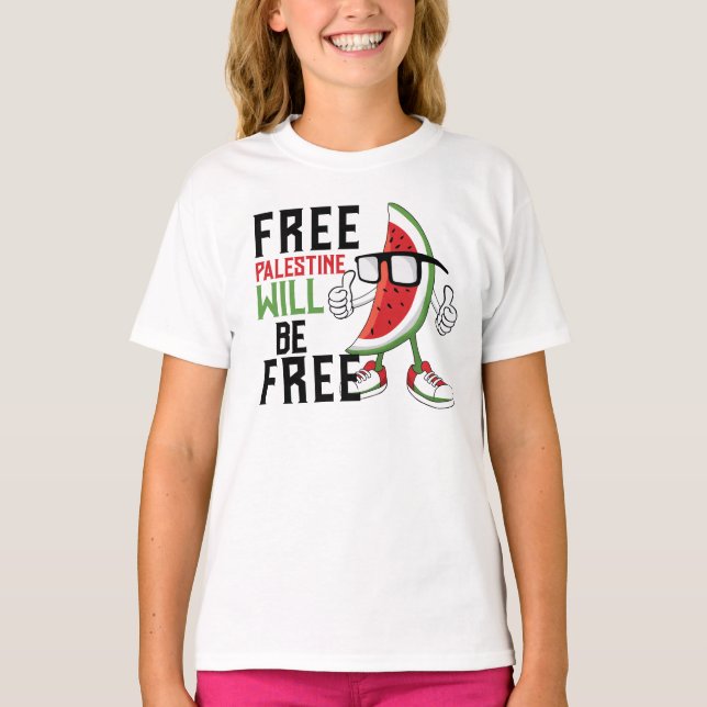 T-shirt Watermelon Palestine fFreedom (Devant)