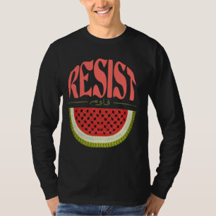 T-shirt Watermelon Resist Palestine Arabe, Watermelon Fla