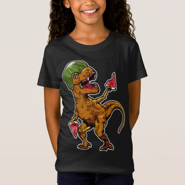 T-Shirt Watermelon T - Rex Dinosaur Watermelon Lover (Devant)
