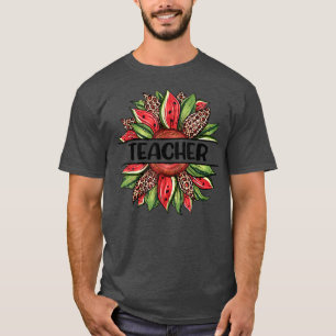 T-shirt Watermelon tournesol Bonjour Enseignant été 