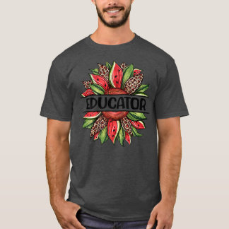 T-shirt Watermelon Tournesol Bonjour Été Éducateur Premium