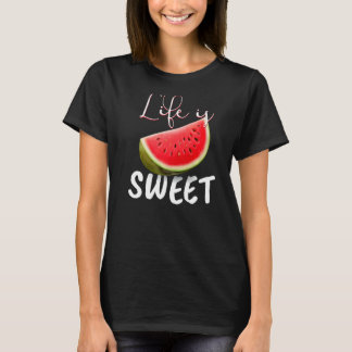 T-shirt Watermelon Vegan I Life is Sweet I Garden Nature