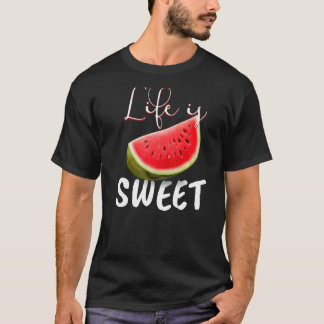 T-shirt Watermelon Vegan I Life is Sweet I Garden Nature