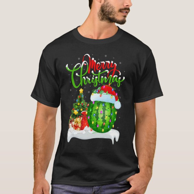 T-shirt Watermelon   Xmas Decorations Santa Watermelon Chr (Devant)