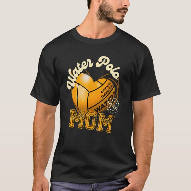 T-shirt Waterpolo Maman Femmes Cheer Maman Fête de la Mère (Devant)