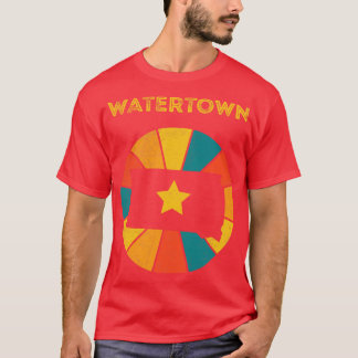 T-shirt Watertown South Dakota Vintage Souvenir déshabillé