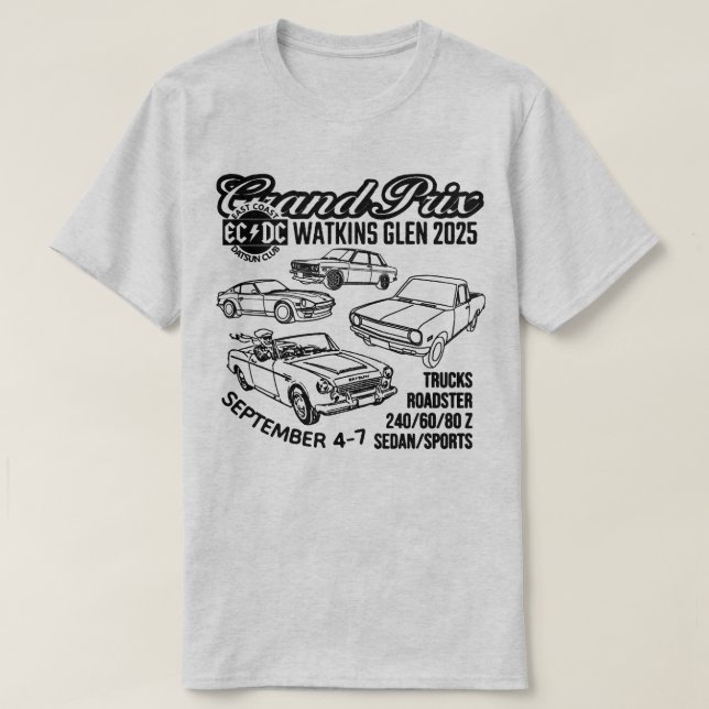 T-shirt Watkins Glen Grand Prix Événement du 4 au 7 septem (Design devant)