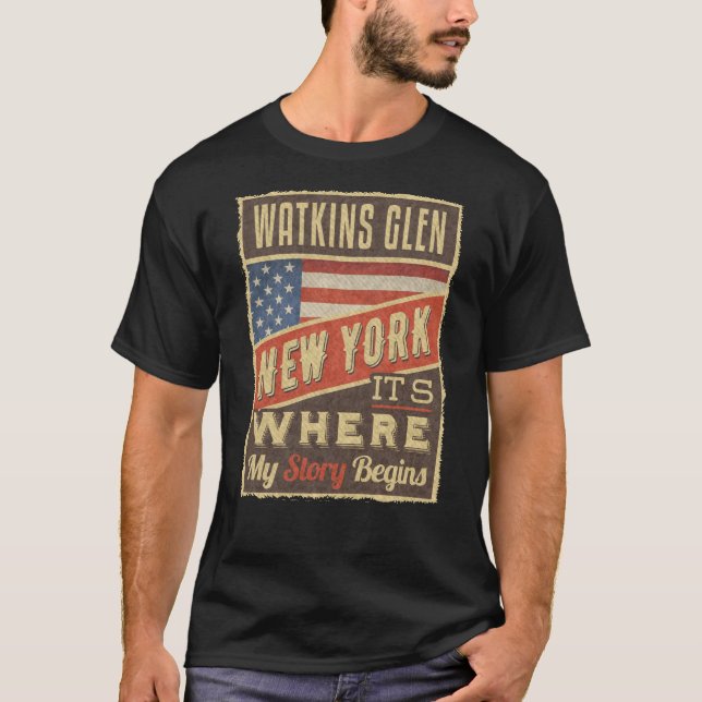 T-shirt Watkins Glen New York (Devant)