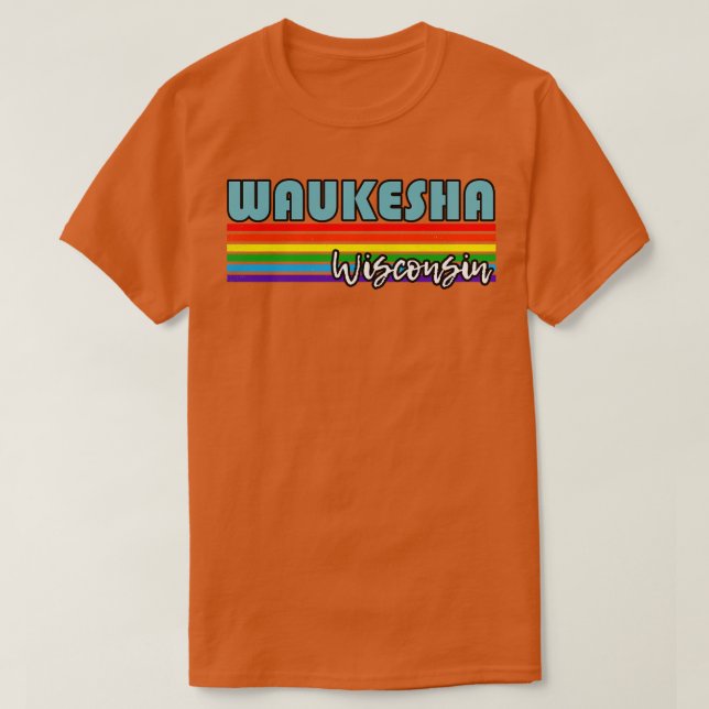 T-shirt Waukesha Wisconsin Pride Waukesha LGBT Cadeau LGBT (Design devant)