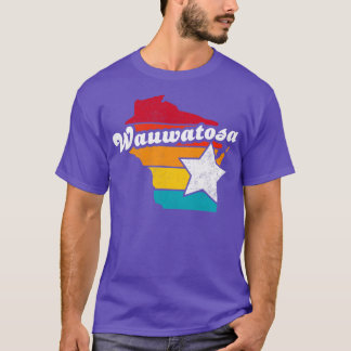 T-shirt Wauwatosa Wisconsin Souvenir Vintage en détresse 2