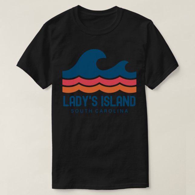 T-shirt Wave Vintage de l'île Ladys (Design devant)