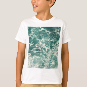 T-shirt Waves Blue Green