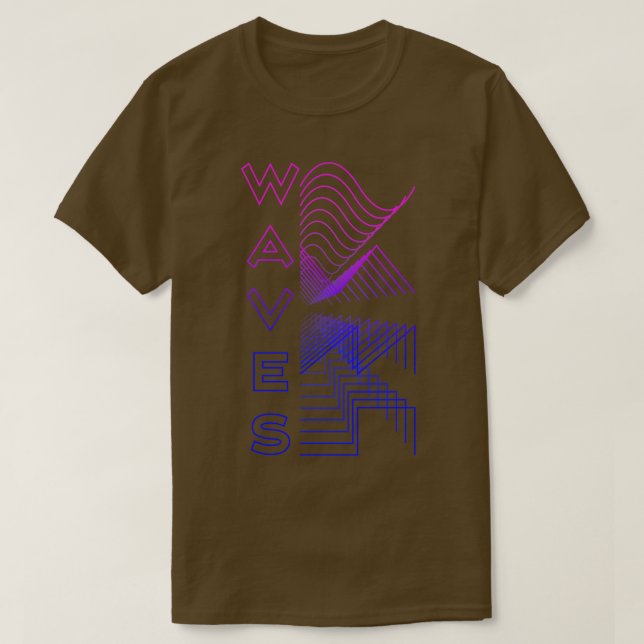 T-shirt Waves Waveform Audio Digital Design Cadeau modulai (Design devant)