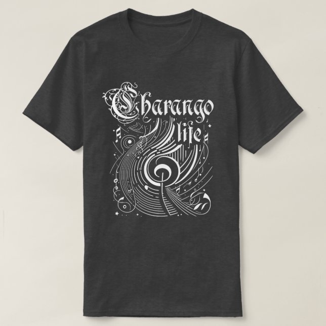 T-shirt Wavy Music Charango Life (Design devant)