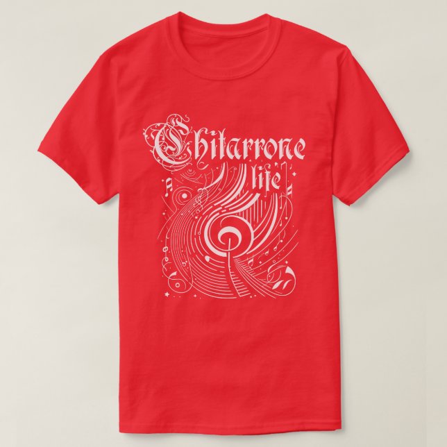 T-shirt Wavy Music Chitarrone Life (Design devant)