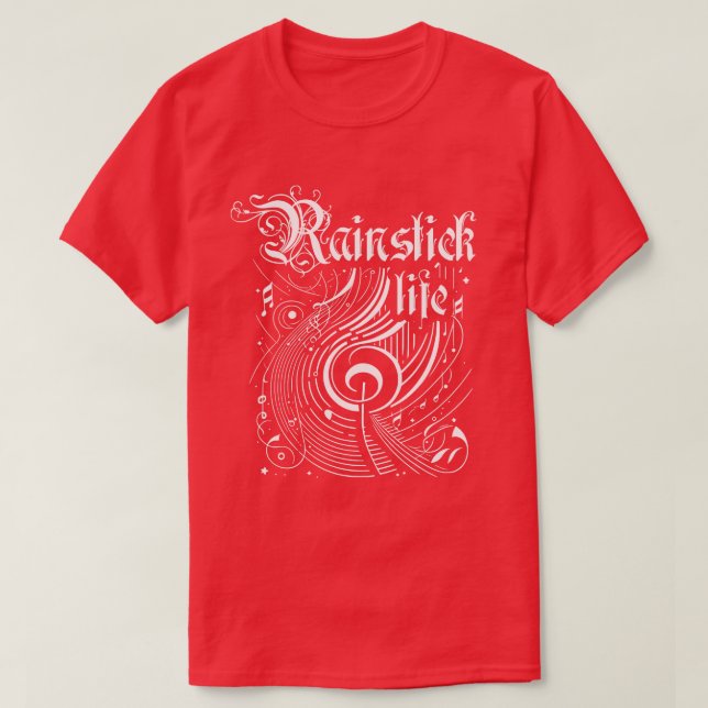 T-shirt Wavy Music Rainstick Life (Design devant)