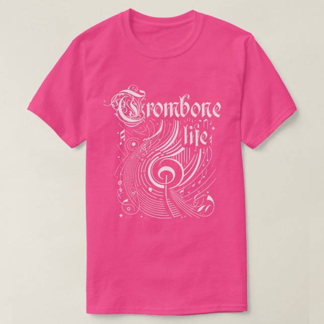 T-shirt Wavy Music Trombone Life (Design devant)