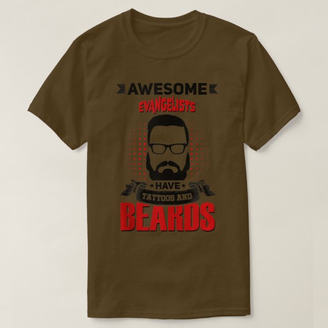 T-shirt Wawesome Evangelists à la barbe char op (Design devant)