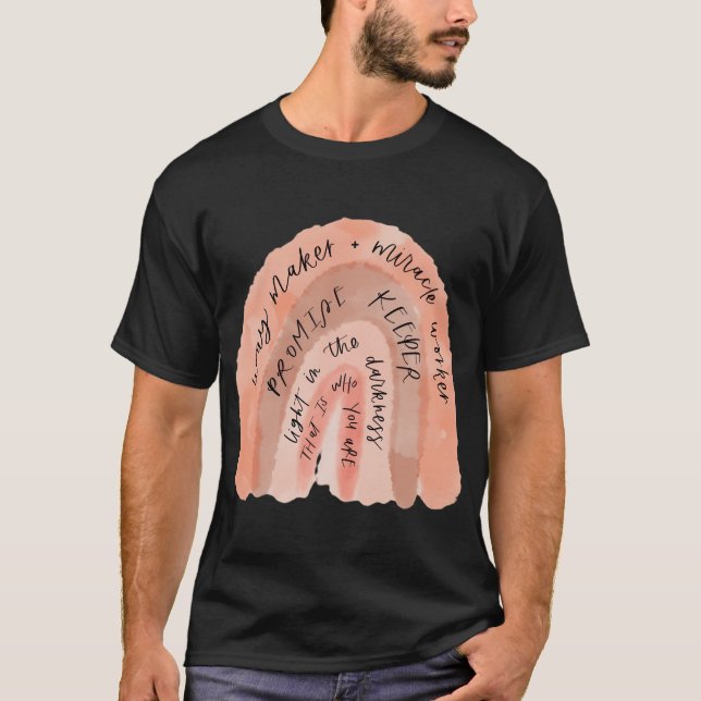T-shirt Way Maker Miracle Worker Promesse Gardien Jésus (Devant)
