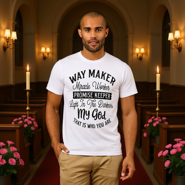 T-shirt Way Maker Promise Keeper Light Darkness Worship  (Créateur téléchargé)