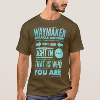 T-shirt Waymaker Miracle Worker Promesse Gardeur Jésus foi