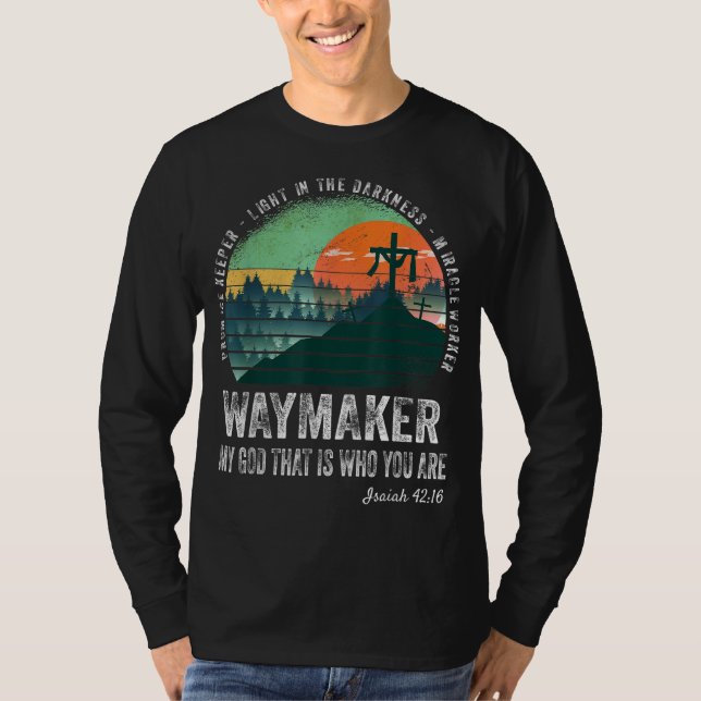 T-shirt Waymaker Miracle Worker Promesse Keeper Jésus Chri (Devant)