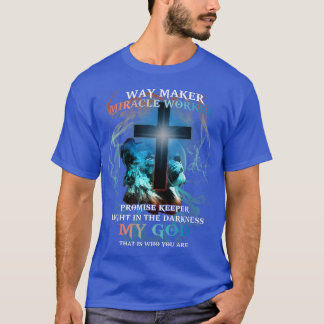 T-shirt Waymaker Miracle Worker Promise Keeper Light Jesus