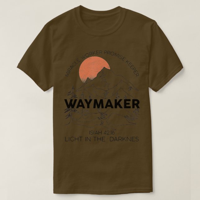 T-shirt Waymaker Promesse Keeper Miracle Worker Christian  (Design devant)
