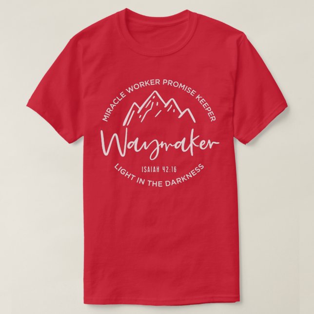 T-shirt Waymaker Promesse Keeper Miracle Worker Christian (Design devant)