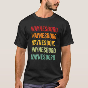 T-shirt Waynesboro County Virginia Rainbow Text
