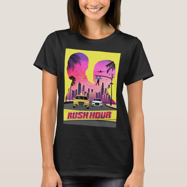 T-shirt WB100 Rush Hour Retro City Skyline Partner Silhoue (Devant)