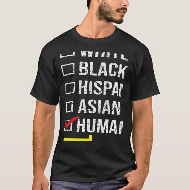 T-shirt We Are All HUMAN Black History Month Black Pride D (Devant)