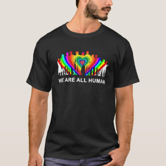 T-shirt We Are All Human Rainbow Love Equality Pride LGBT