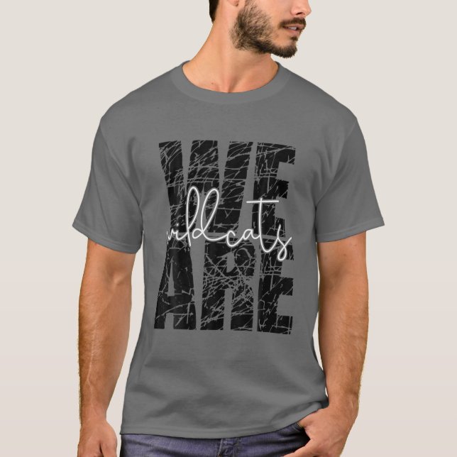 T-shirt We Are Wildcats Teacher School Sports Fan Team Spi (Devant)