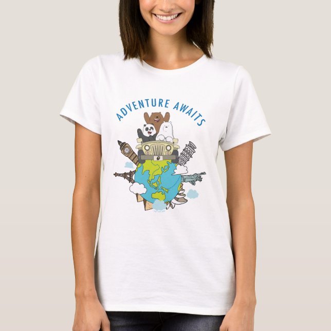 T-shirt We Bare Bears - Adventure Await (Devant)