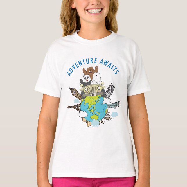 T-shirt We Bare Bears - Adventure Await (Devant)