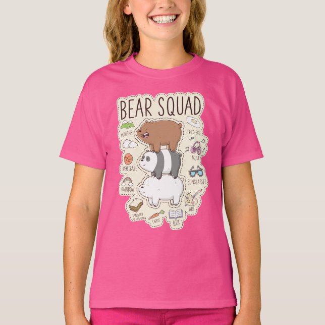 T-shirt We Bare Bears - Bear Squad Journal Graphic (Devant)