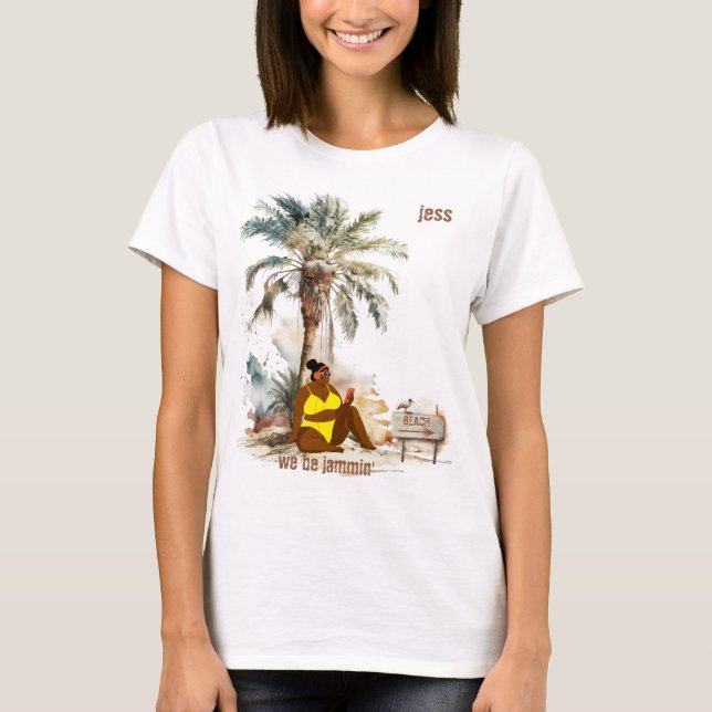 T-shirt "we be jammin'" personnalisable (Devant)