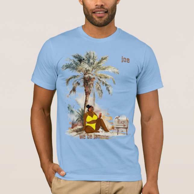 T-shirt "we be jammin'" personnalisable (Devant)