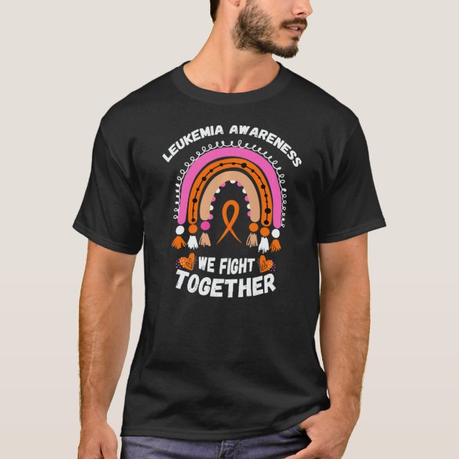 T-shirt We Fight Together Leukemia Awareness Bohemian Rain (Devant)