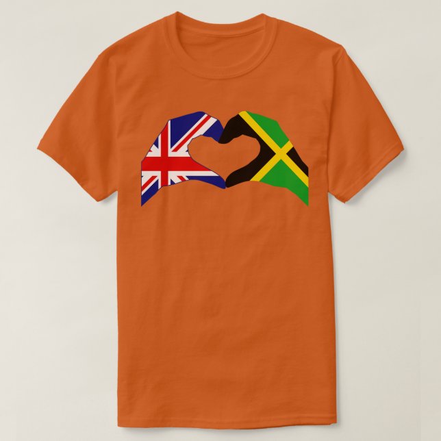 T-shirt We Heart UK Jamaïque Multinational Patriot Drapeau (Design devant)