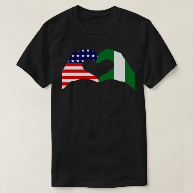 T-shirt We Heart USA Nigeria Patriot Flag Series (Design devant)