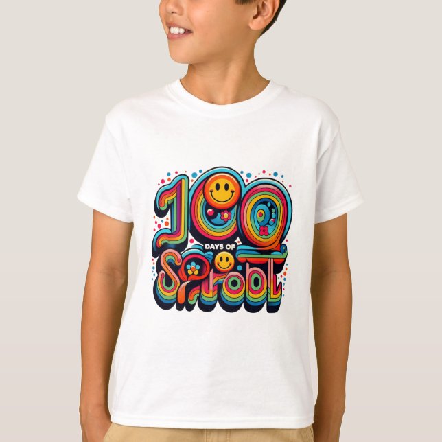 T-shirt We Love 100 Days Shirt - Enseignant & Étudiant (Devant)