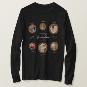 T-shirt We Love You Grand-mère Six Photo avec texte et coe
