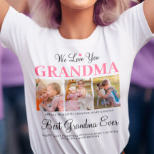 We Love You GRANDMA de Grandkids Photo Collage