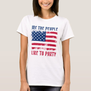 T-shirt We people Funny Distressed USA Drapeau Juillet 4